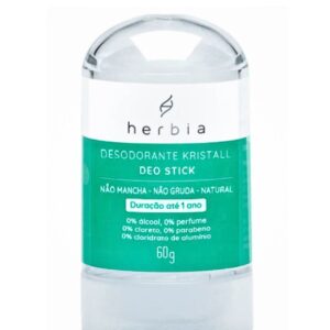 Desodorante Kristal Deo Stick - Natural -  Vegano -  60g Herbia